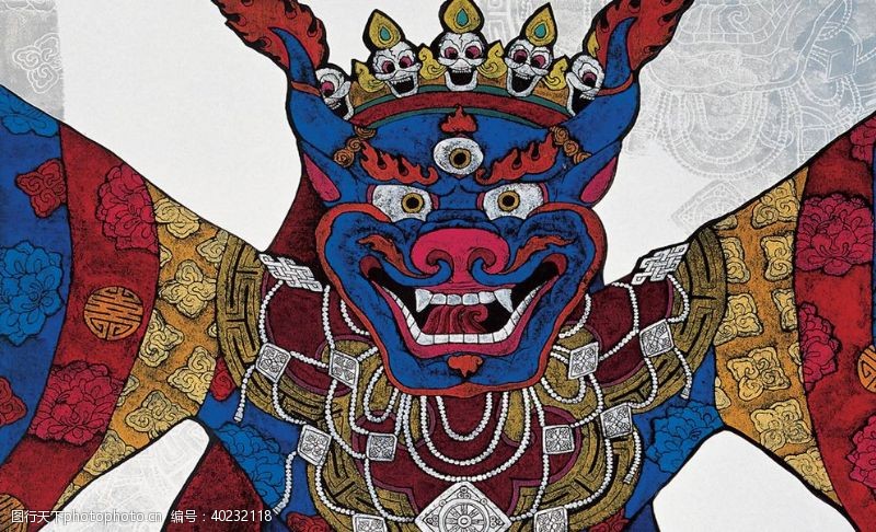 抽象艺术藏族祥巴图片