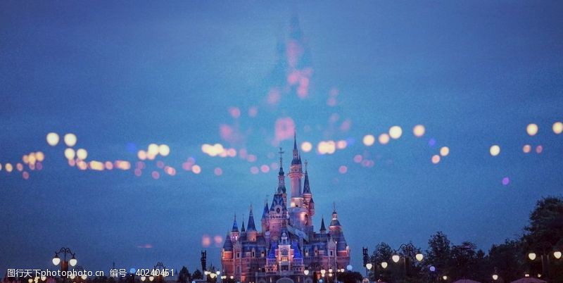 迪士尼城堡建筑图片