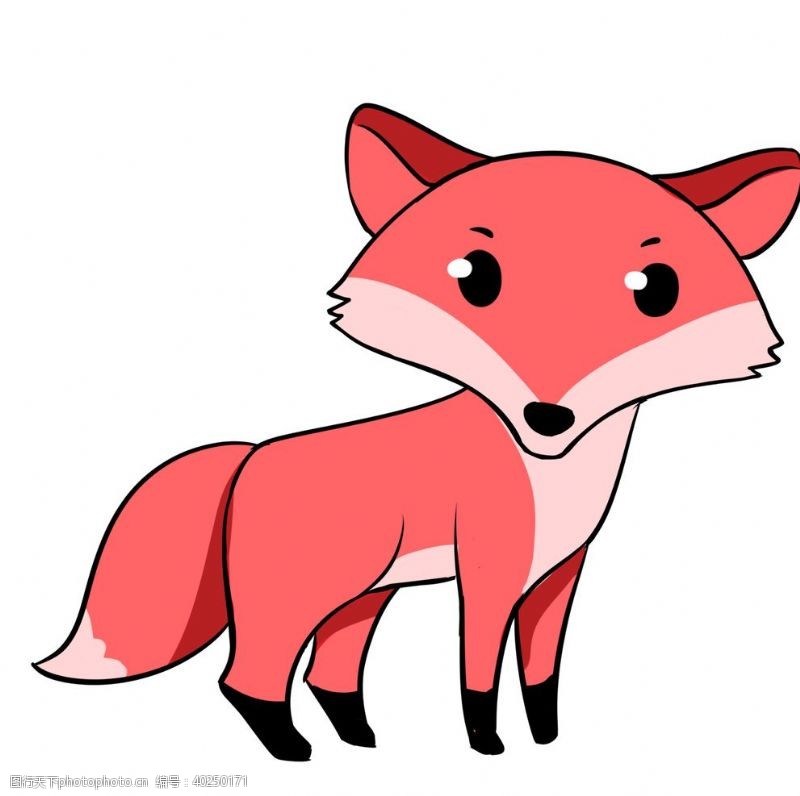 矢量卡通标志狡猾的狐狸素材图片