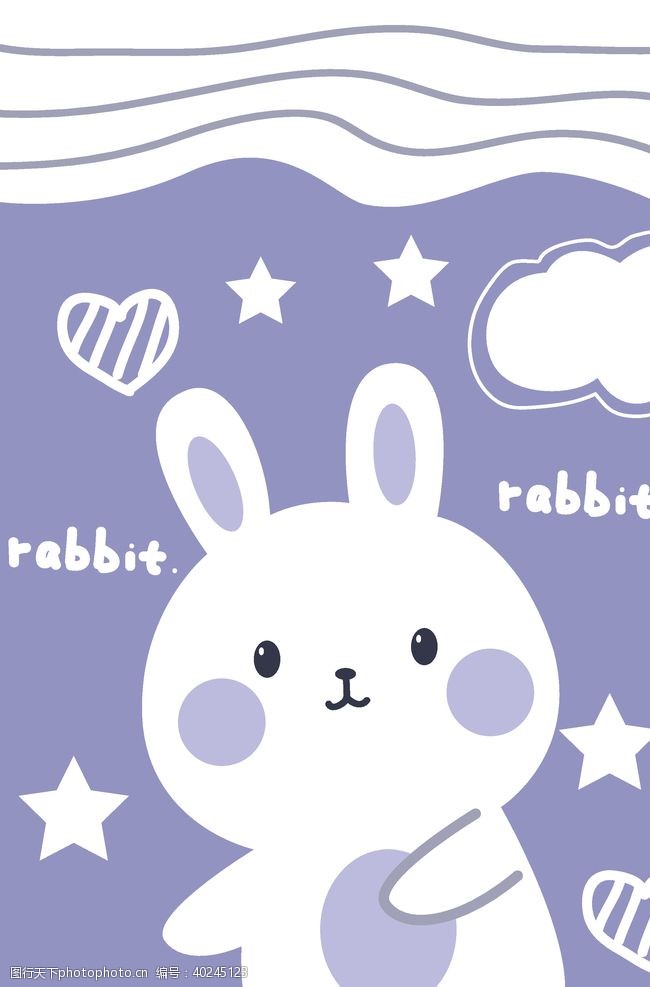 地毯卡通小兔子图片
