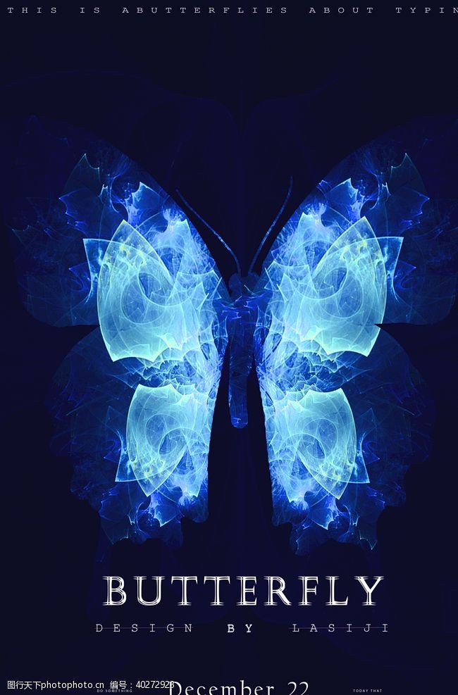 蝴蝶图片科幻分形图片