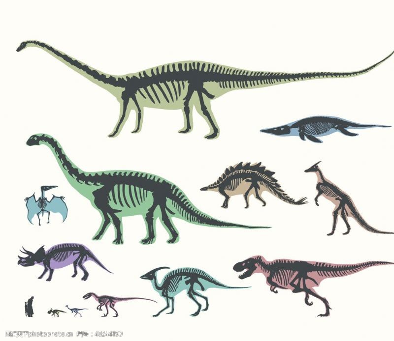 涂鸦画恐龙动物图案游乐园动物园图片