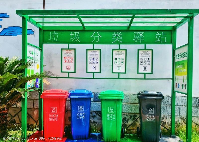 绿色环保垃圾分类图片