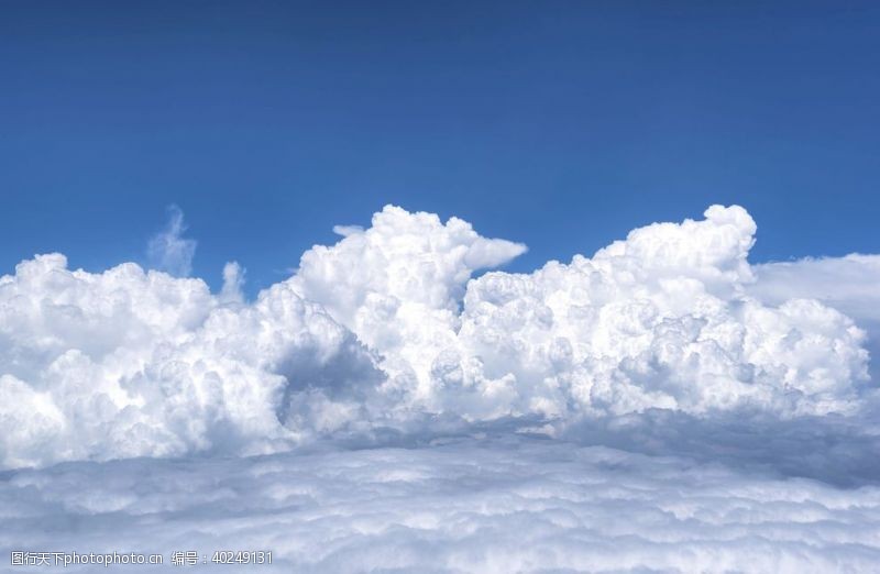 山水画素材蓝天白云图片