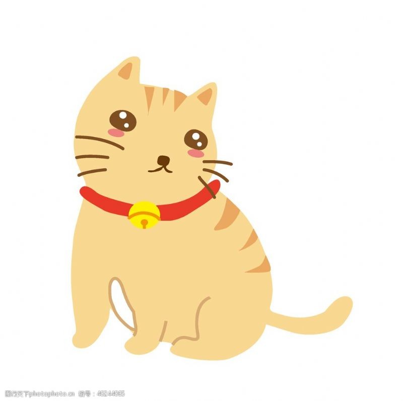 可爱装饰画萌萌的小黄猫图片