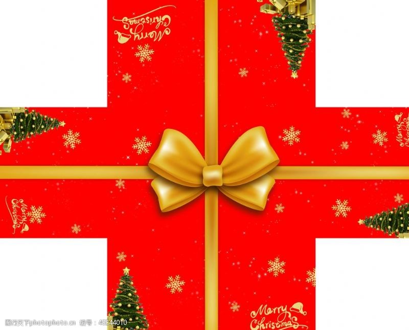 蝴蝶结素材圣诞节礼盒图片