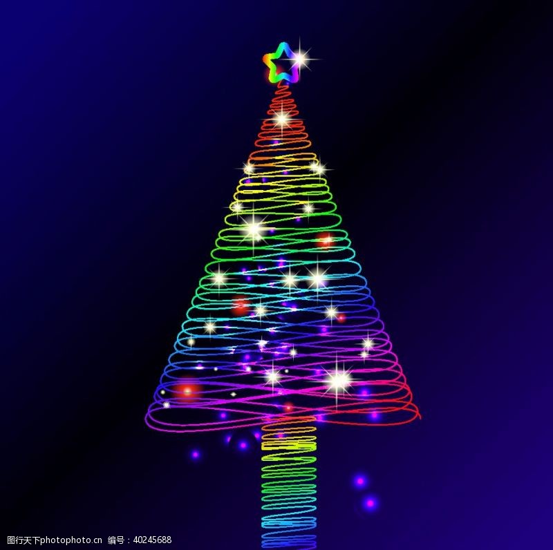 光线圣诞树图片