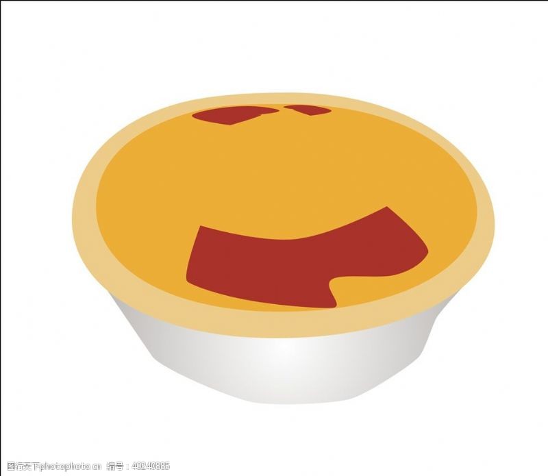 美式卡通矢量蛋挞图片