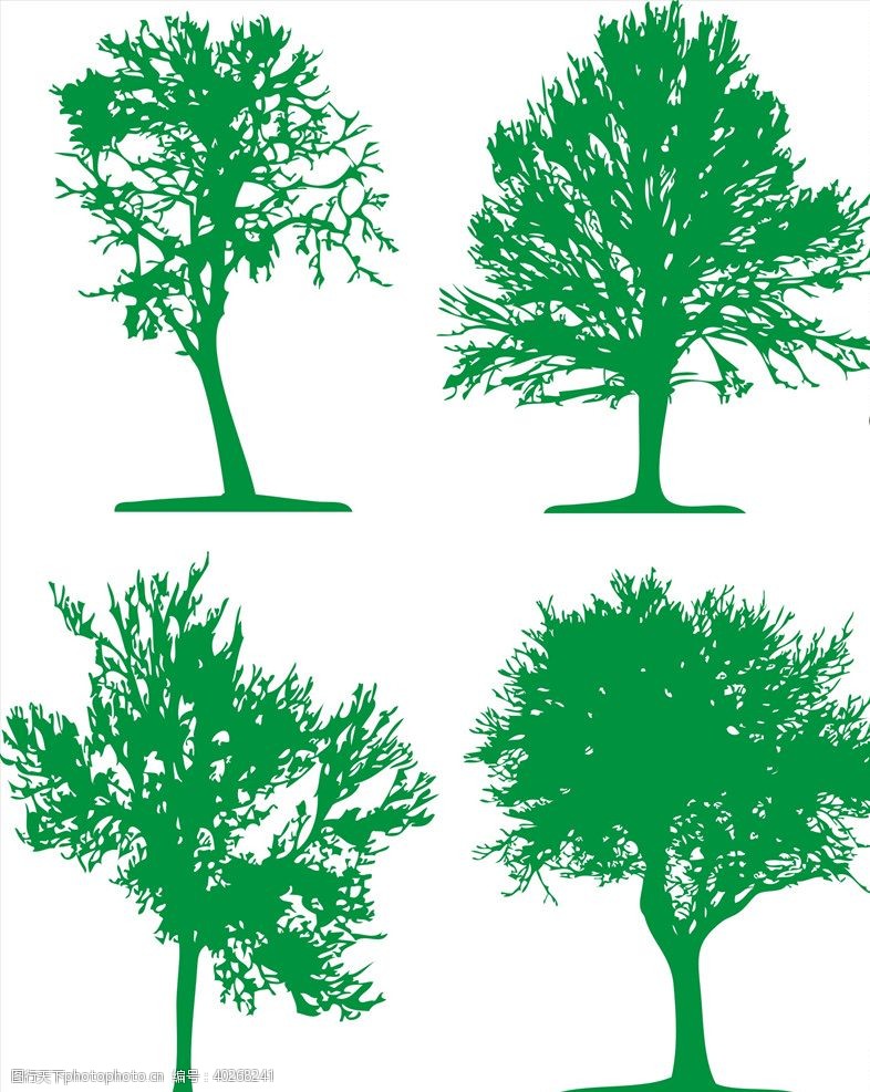 绿色环保矢量树树图片
