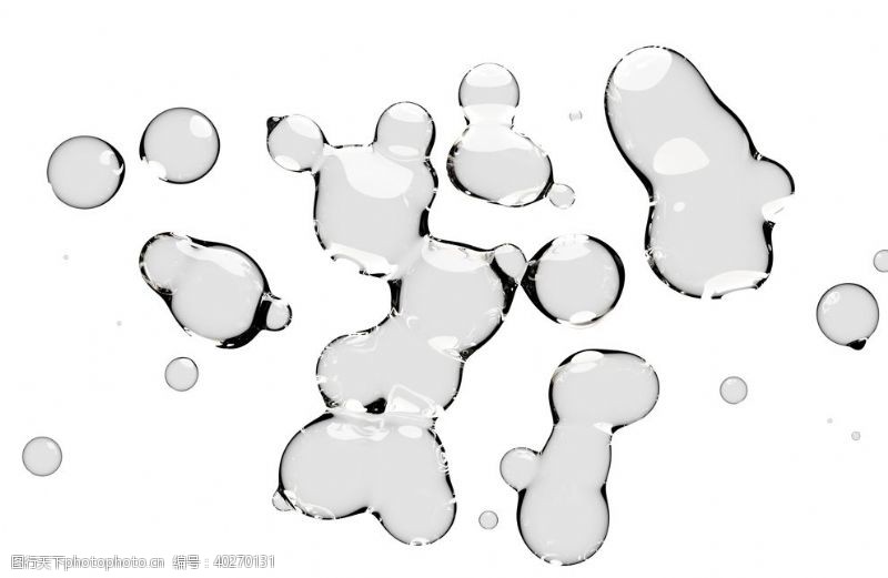 球体水滴水珠泡泡透明肥皂泡泡图片