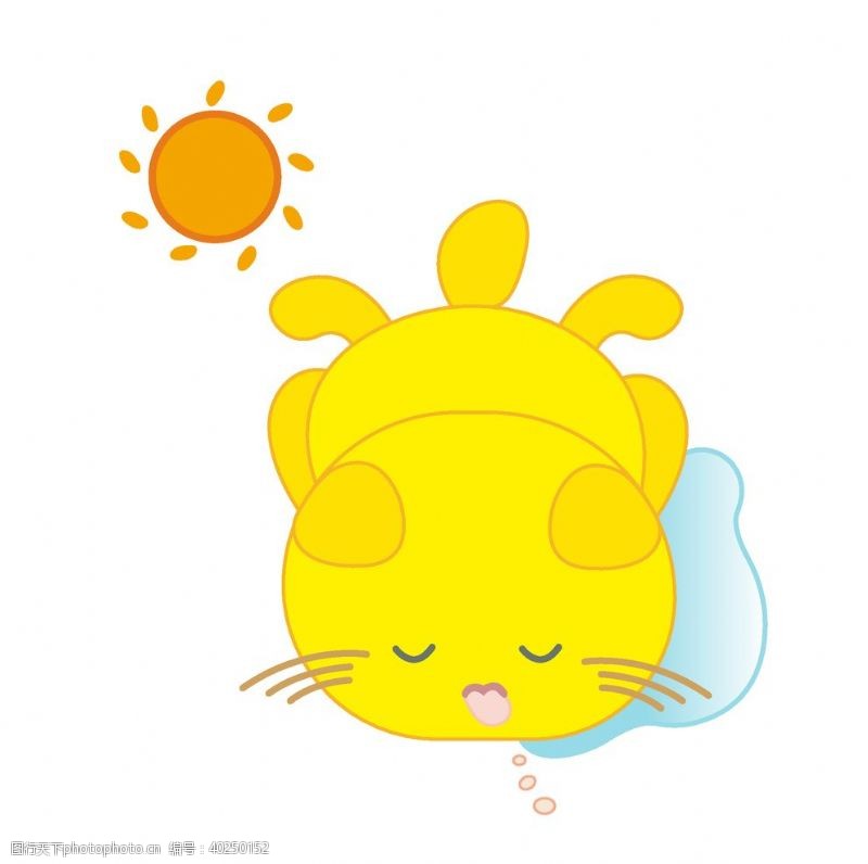 小太阳太阳下睡觉的小黄猫图片