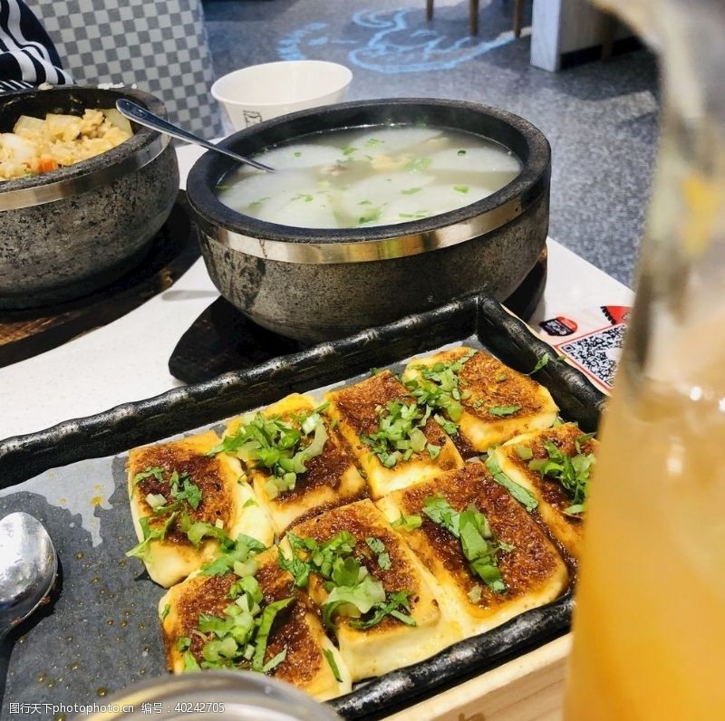 日本饮食铁板豆腐图片