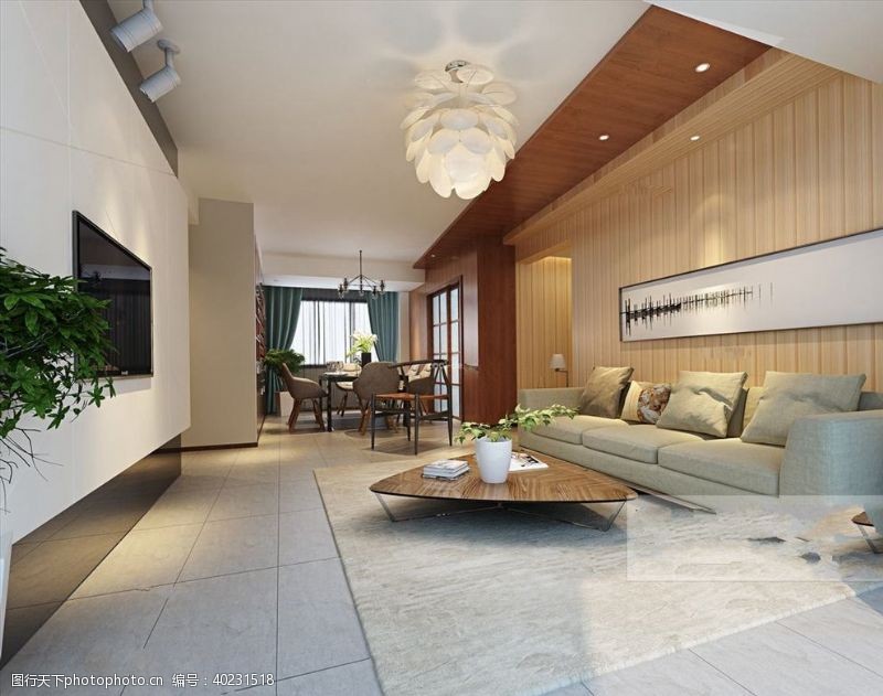 沙发3d模型现代客厅图片
