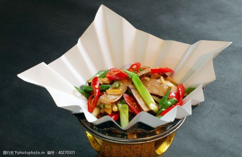 中国传统文化纸锅香干图片