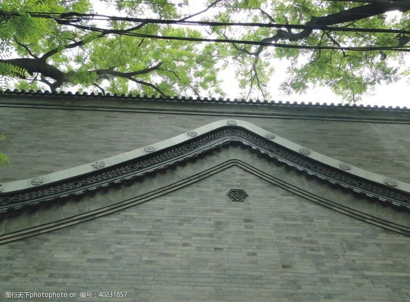 中国古建筑中国风院墙图片