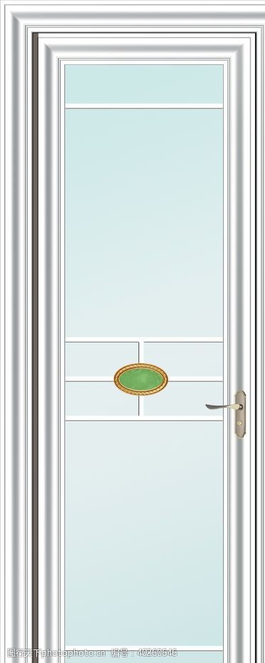 玻璃艺术白色平厨房门阳台门玻璃门图片