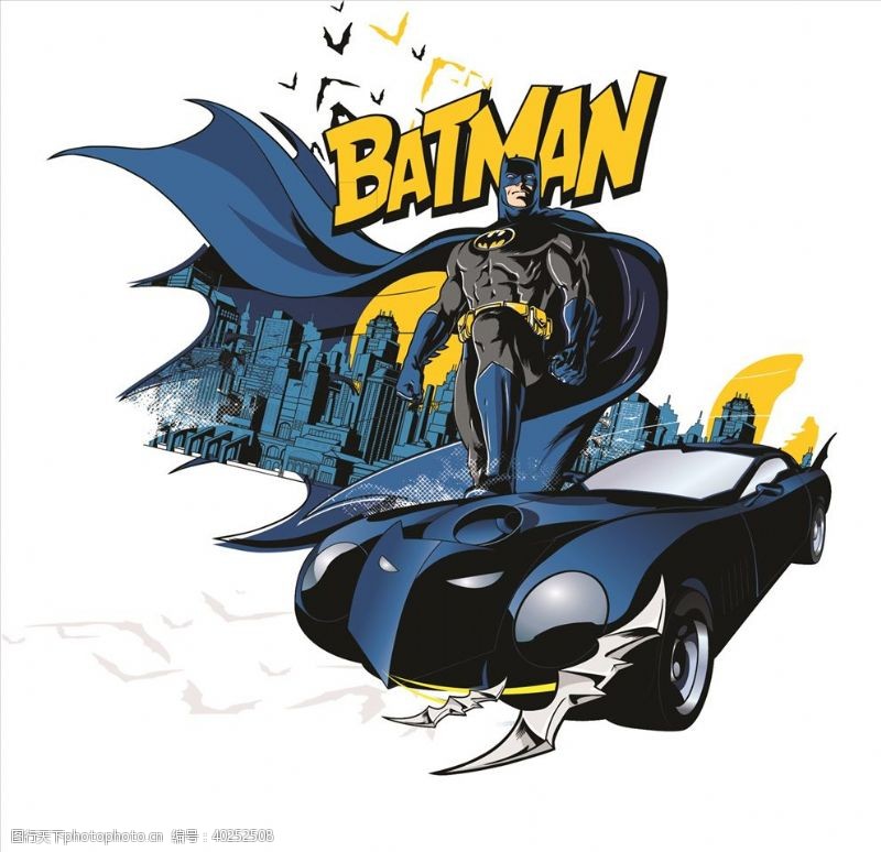 职业卡通人物蝙蝠侠图片