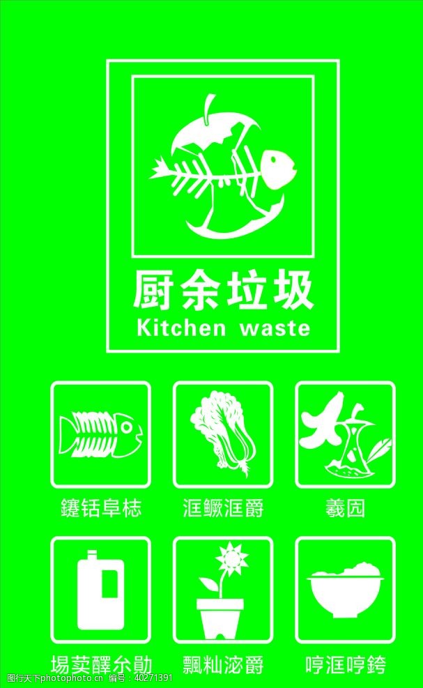 海报设计厨余垃圾危害垃圾垃圾海报图片