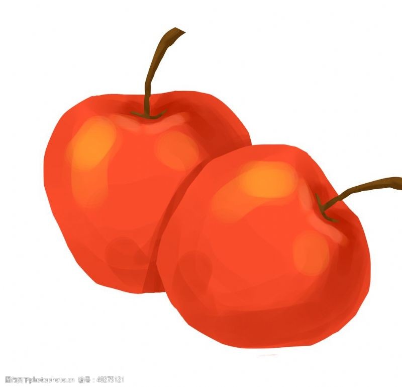 卡通水果红色苹果素材图片