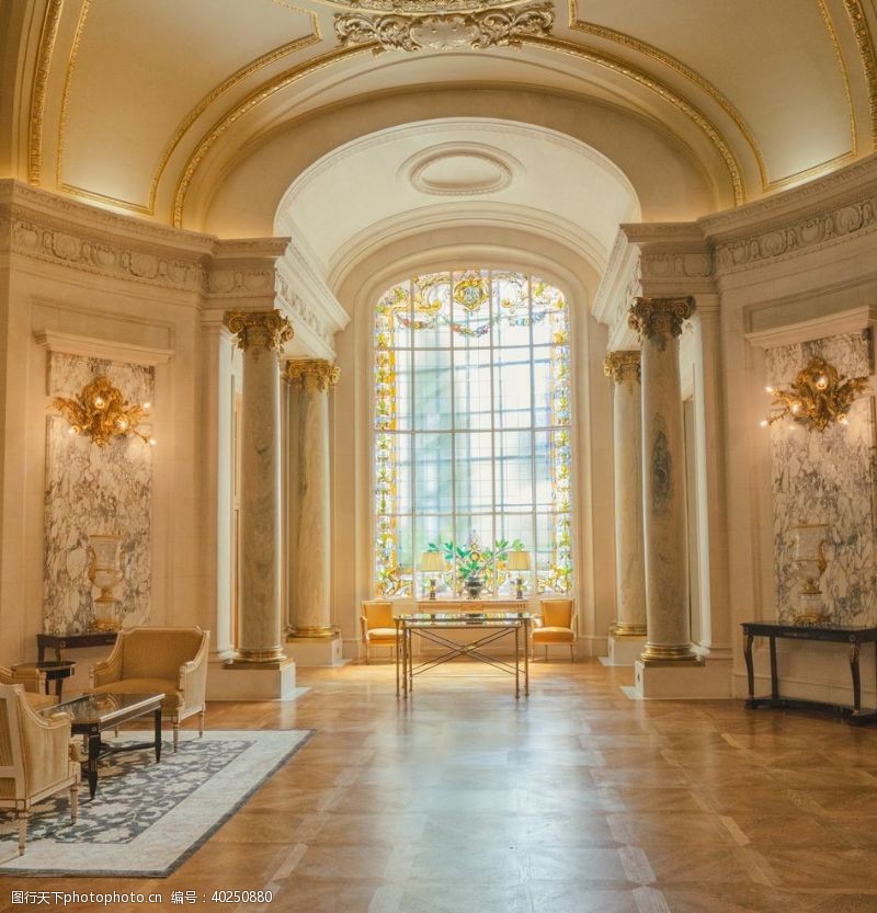欧式古典建筑皇室室内背景图片