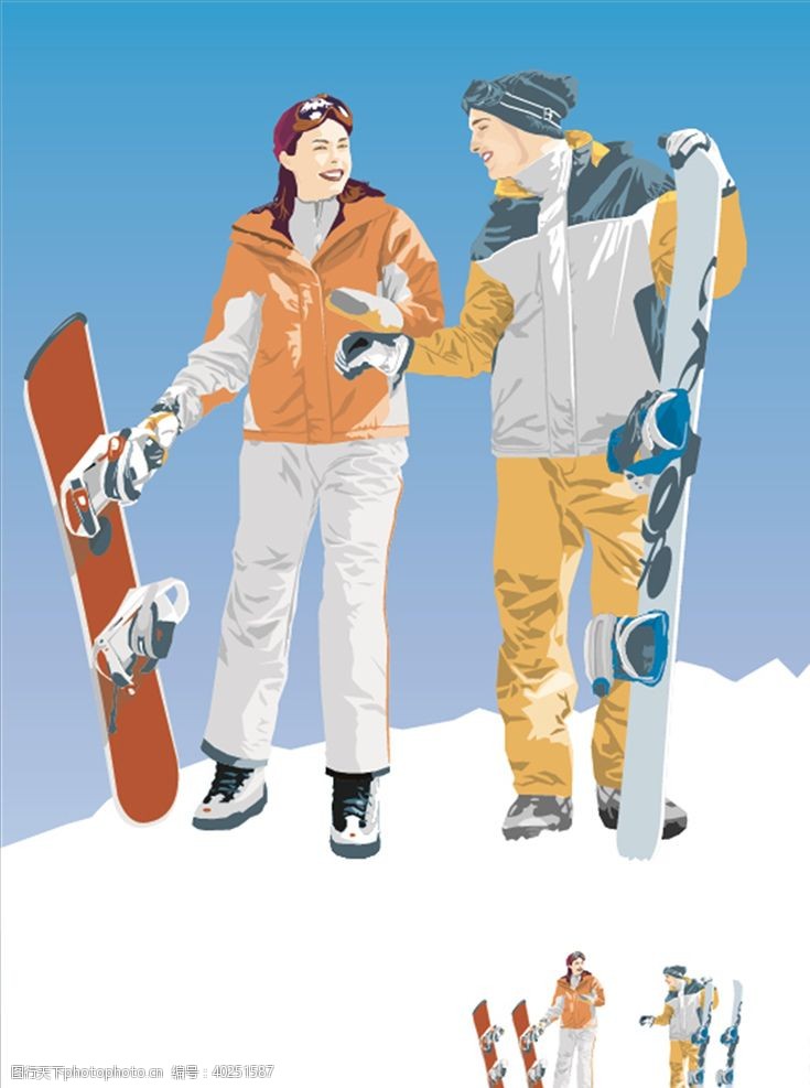 白露滑雪图片
