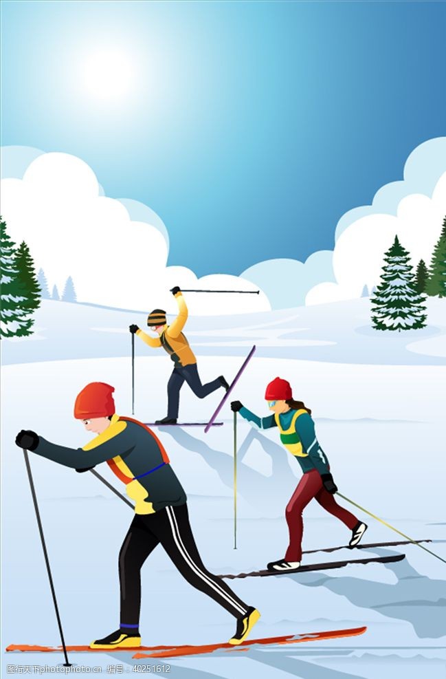 设计比赛滑雪图片