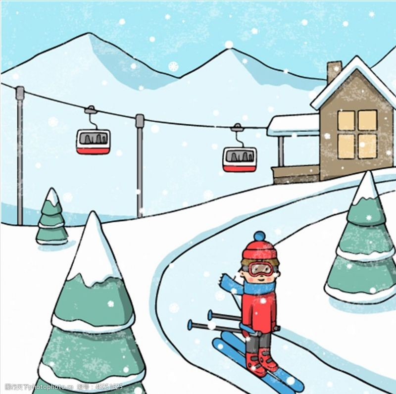 滑雪宣传滑雪图片