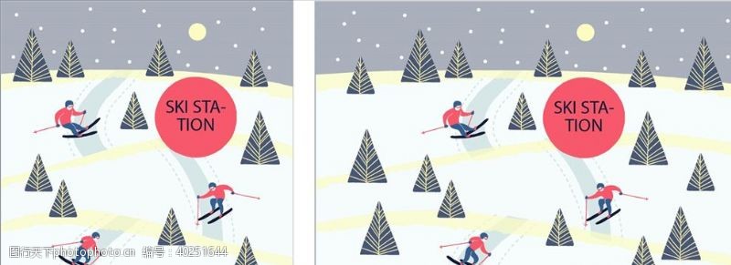 白露滑雪图片