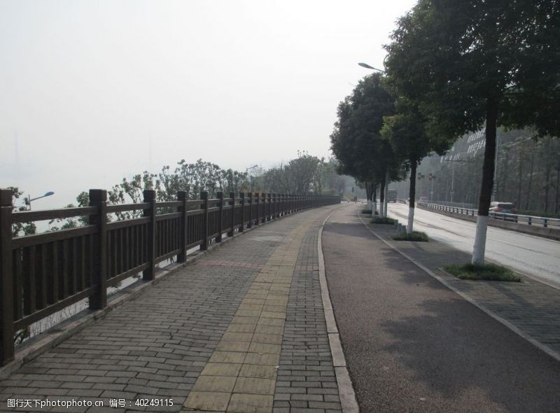人行道江边步行道图片