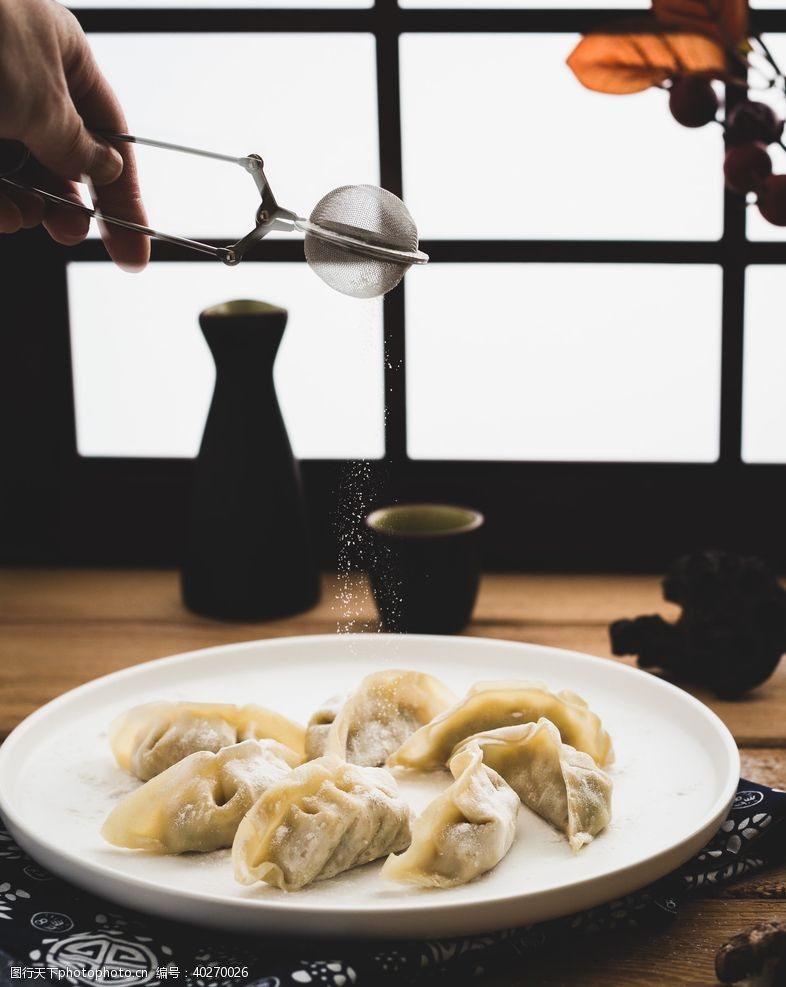 中华美食摄影饺子图片