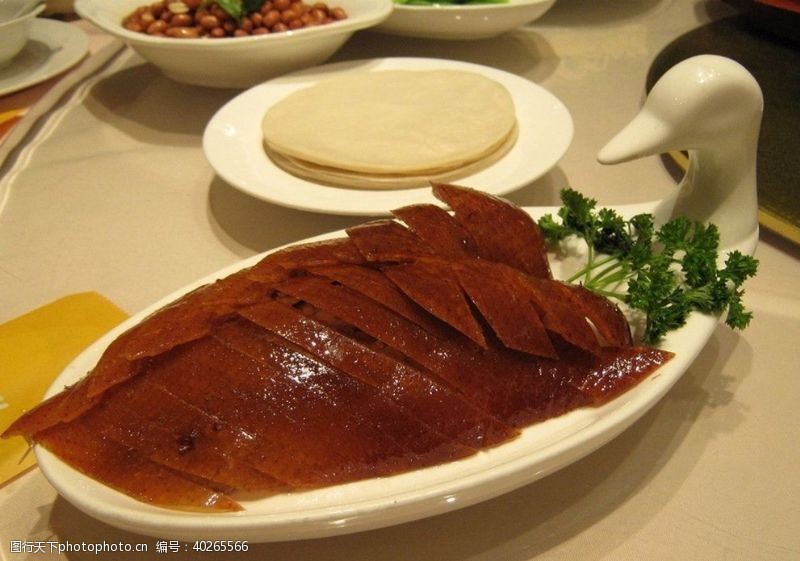 餐饮文化烤鸭卤鸭图片