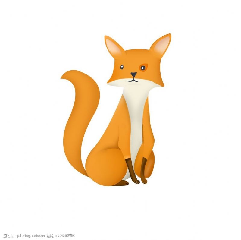 可爱元素卡通狐狸图片