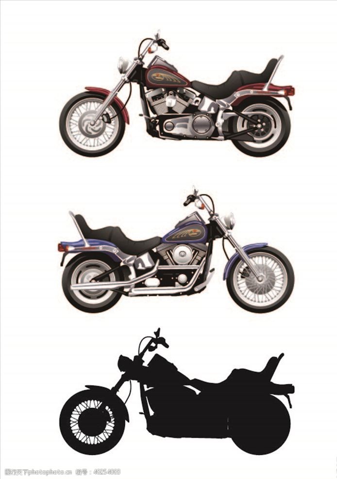 摩托车图案卡通摩托车图片
