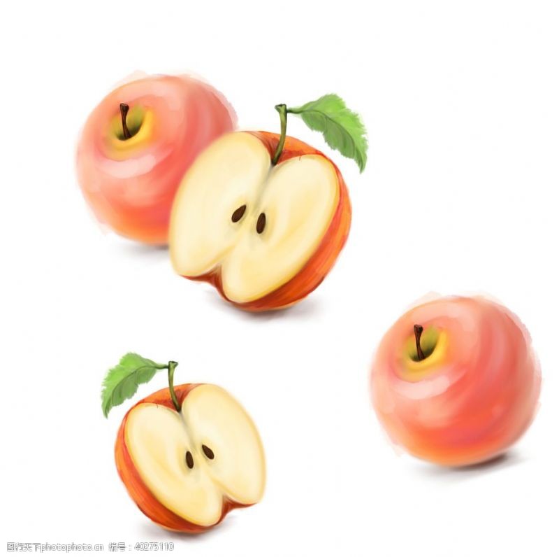 矢量水果素材卡通苹果素材图片