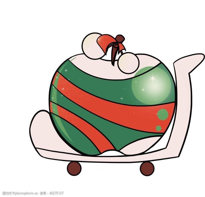 水世界卡通手绘圣诞袜子苹果圣诞节平安图片