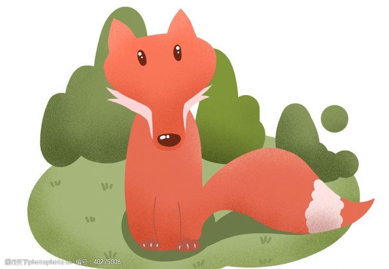手绘动物卡通手绘小狐狸图片