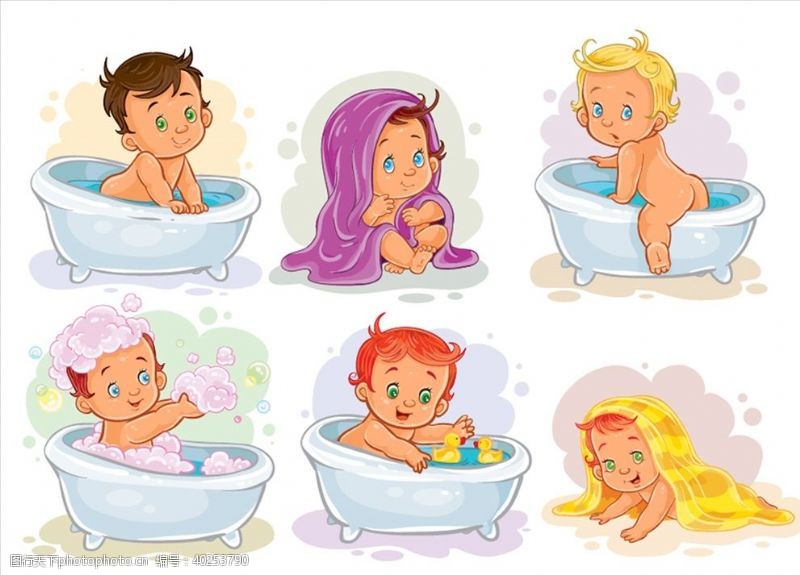 卡通矢量婴儿用品卡通婴儿图片
