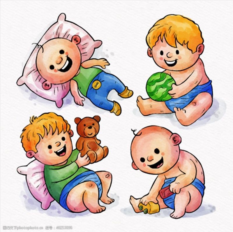 卡通婴儿素材可爱婴儿图片
