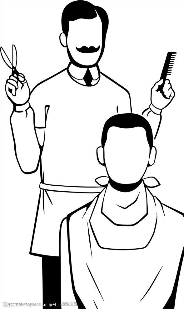 培训宣传单理发师图片