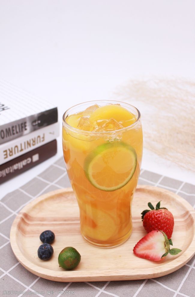 红茶柠檬水柠檬饮品图片