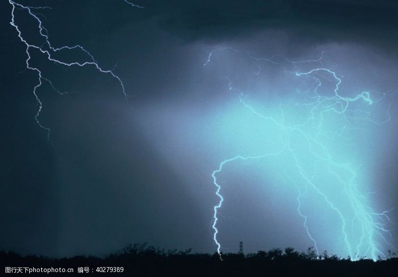 雷电闪电景观图片