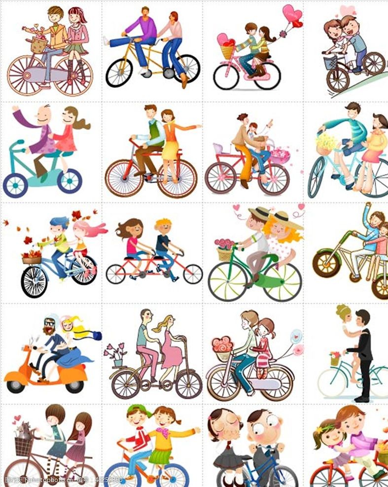 动物素描手绘自行车图片