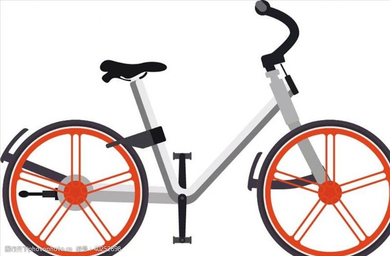 可爱卡通背景手绘自行车图片