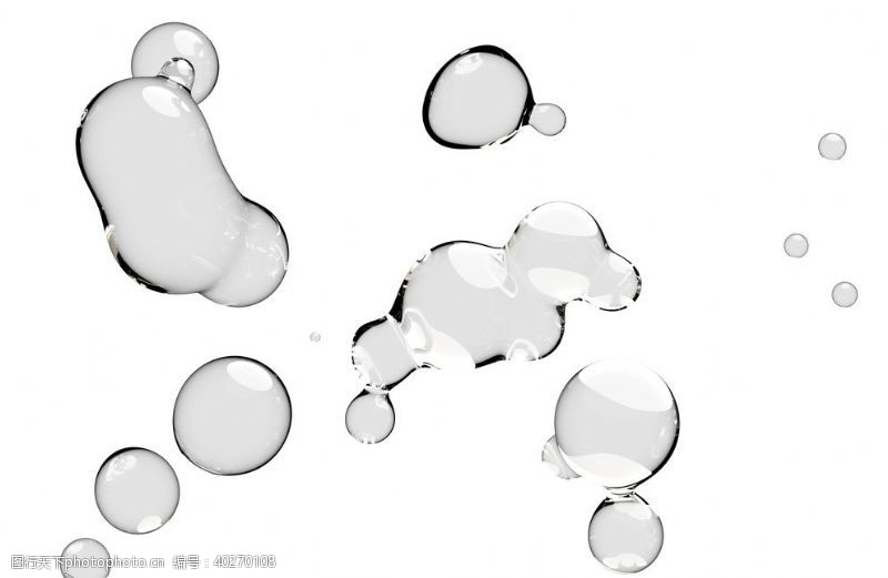 水滴设计水滴免抠泡泡透明肥皂泡泡图片