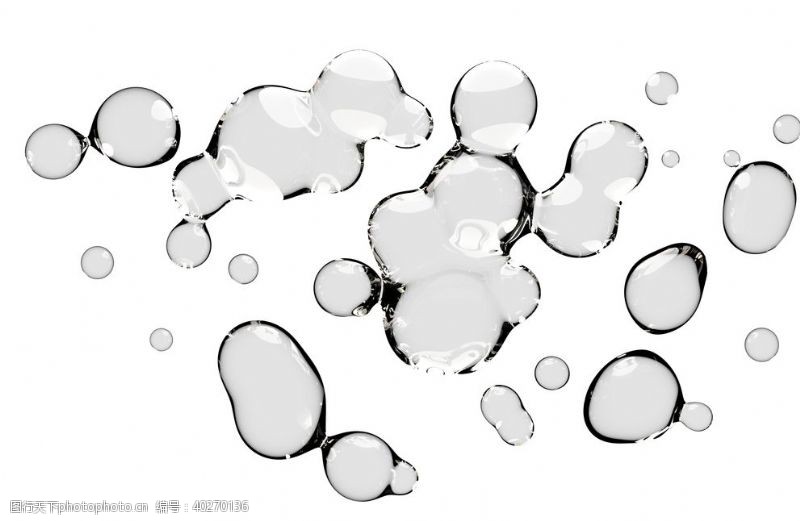 水纹设计水滴水珠泡泡透明肥皂泡泡图片
