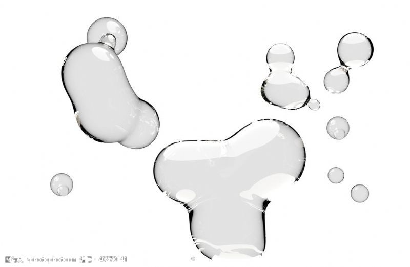 球体水滴水珠泡泡透明肥皂泡泡图片