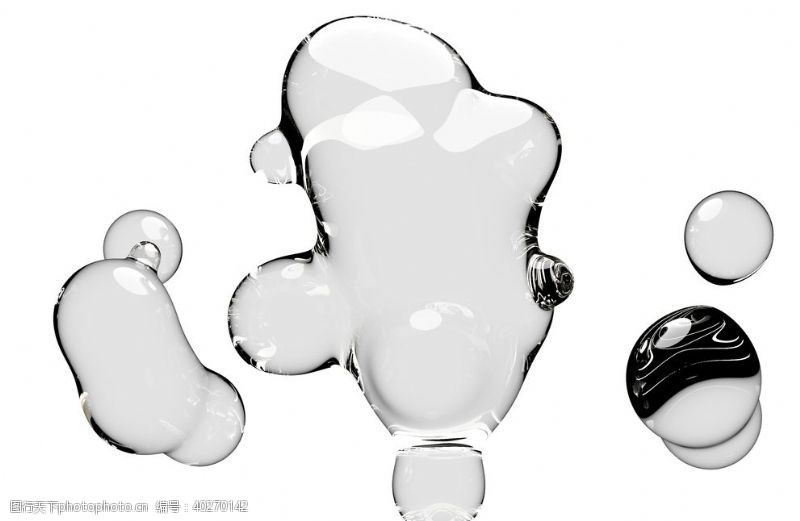 水滴设计水滴水珠泡泡透明肥皂泡泡图片