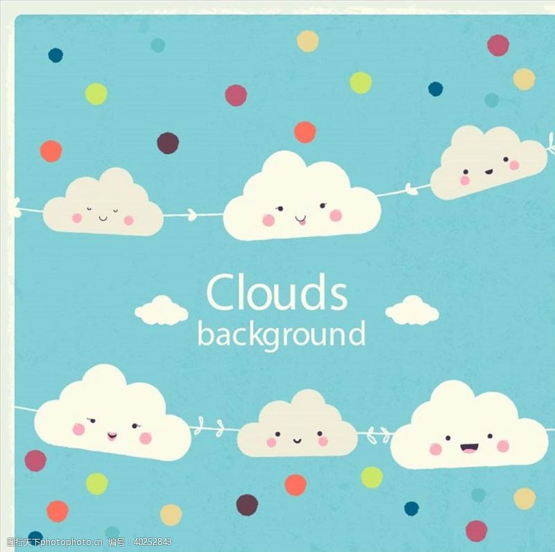 各种形状天空云朵图片