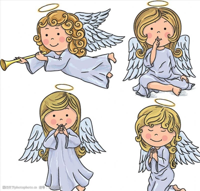 儿童绘画天使丘比特图片