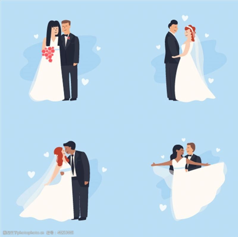 海报版式新郎新娘图片